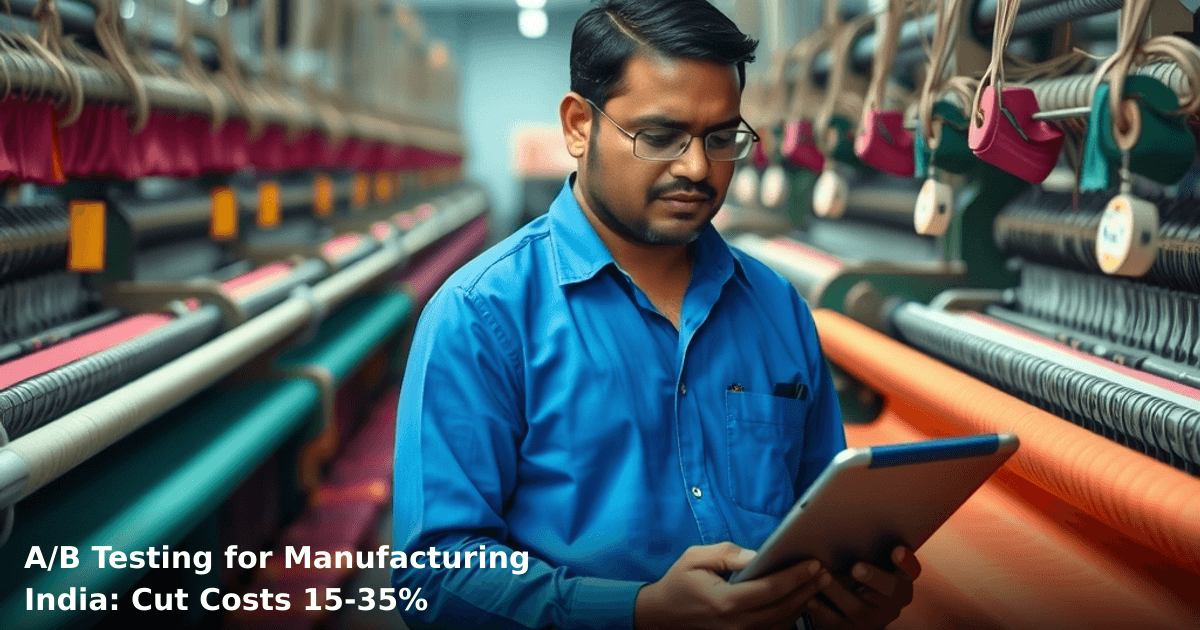 A/B Testing for Manufacturing India: Cut Costs 15-35%