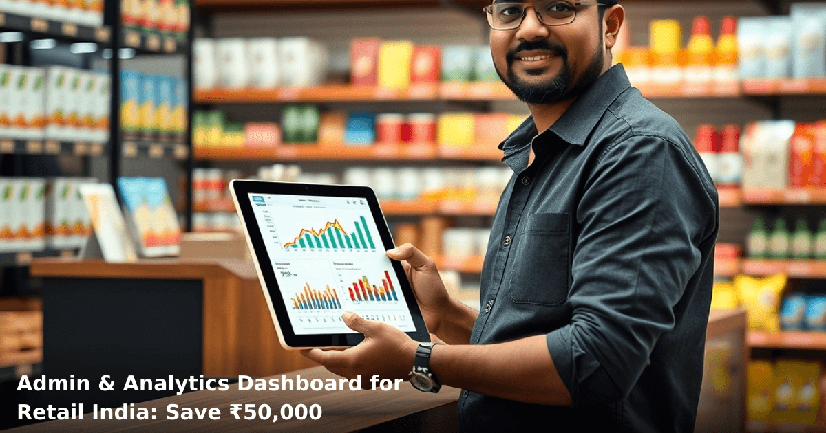 Admin & Analytics Dashboard for Retail India: Save ₹50,000