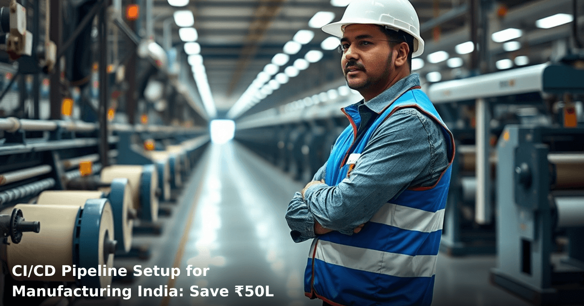 CI/CD Pipeline Setup for Manufacturing India: Save ₹50L