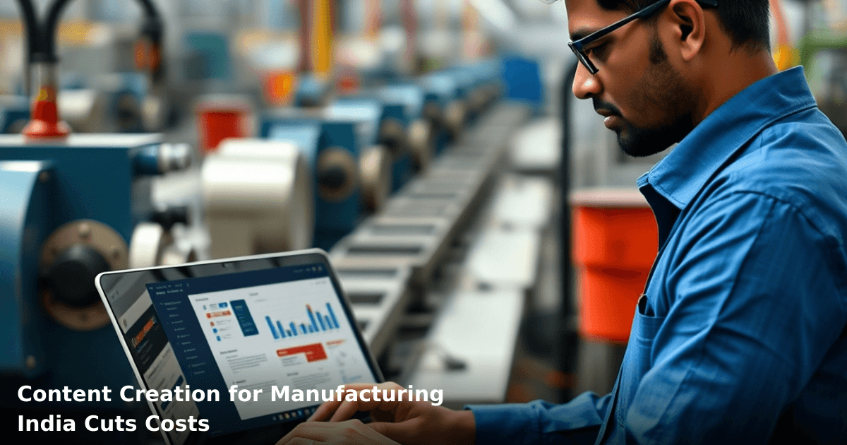 Content Creation for Manufacturing India Cuts Costs