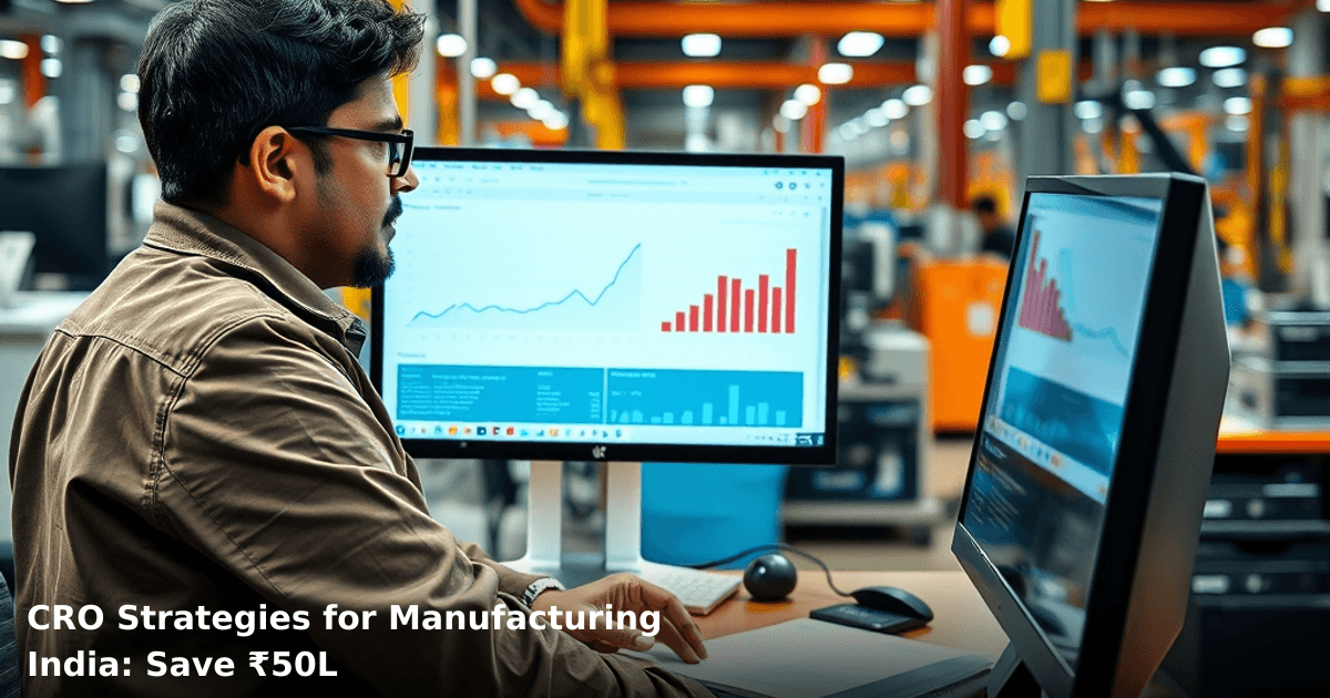 CRO Strategies for Manufacturing India: Save ₹50L