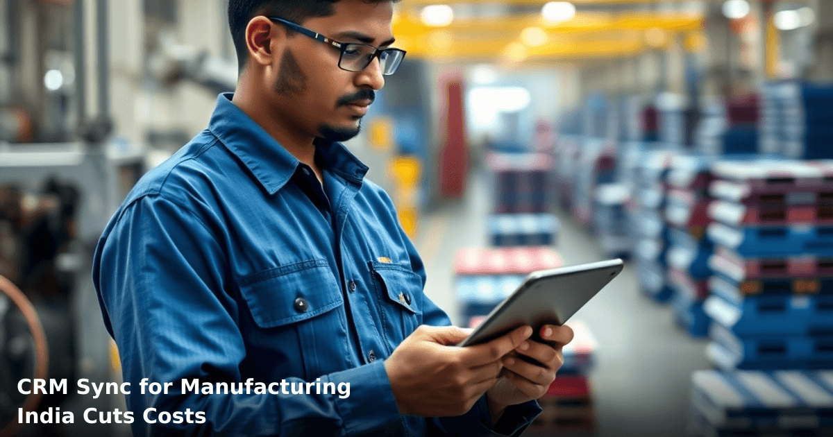 CRM Sync for Manufacturing India Cuts Costs
