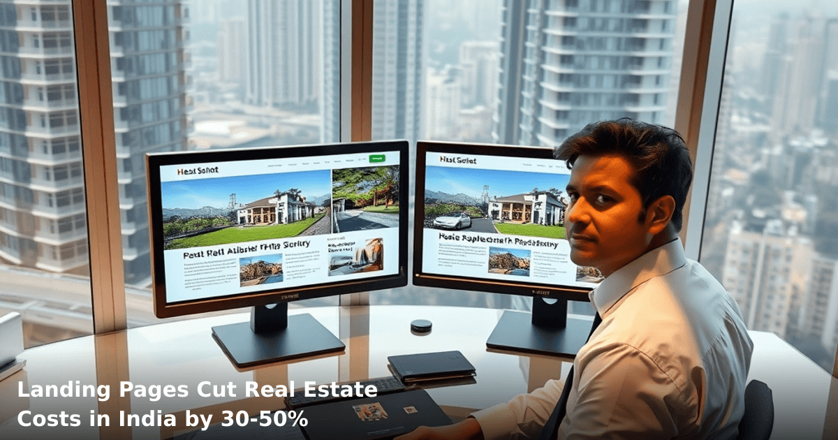 Landing Pages Cut Real Estate Costs in India by 30-50%