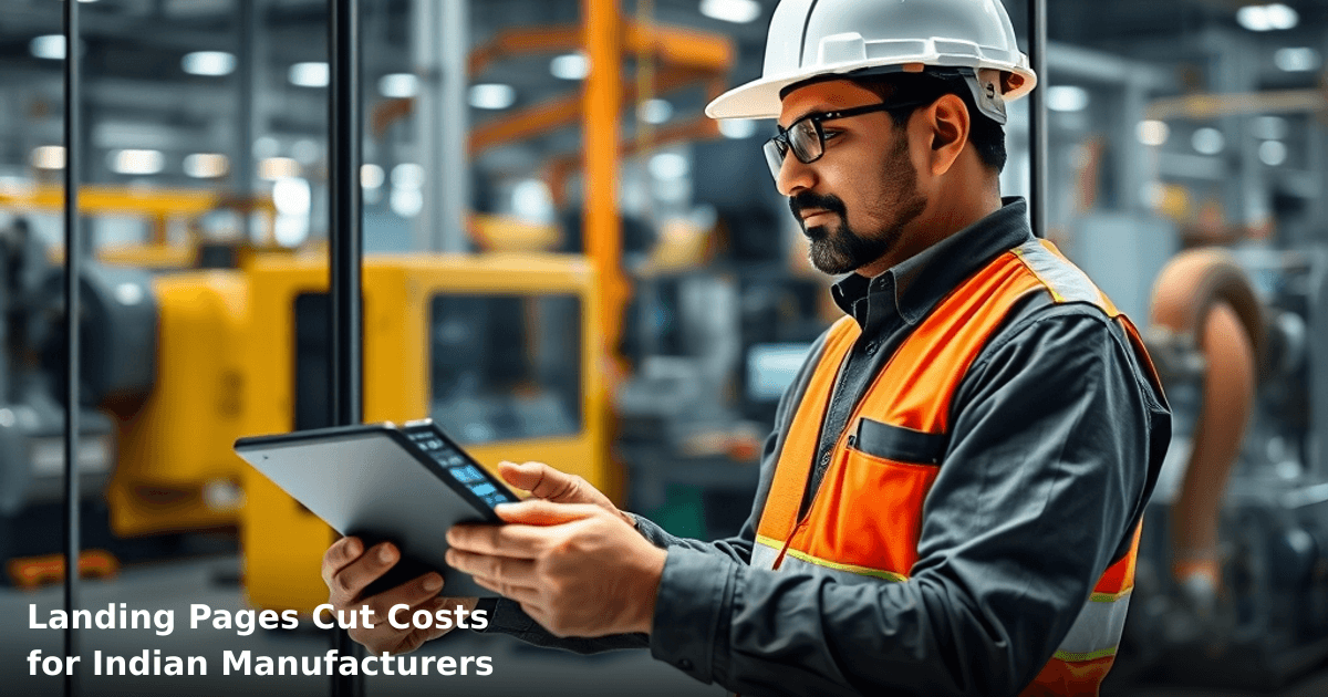 Landing Pages Cut Costs for Indian Manufacturers