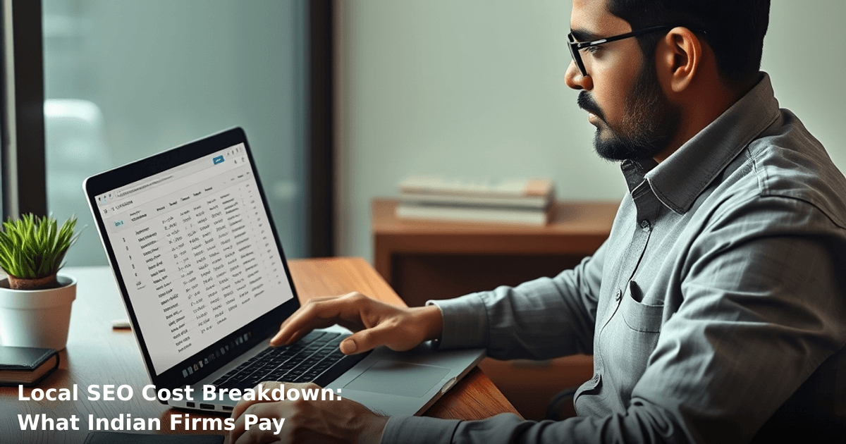 Local SEO Cost Breakdown: What Indian Firms Pay