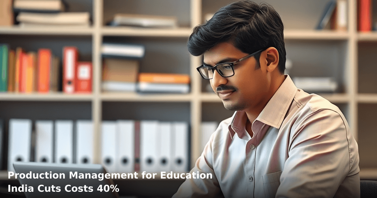 Production Management for Education India Cuts Costs 40%