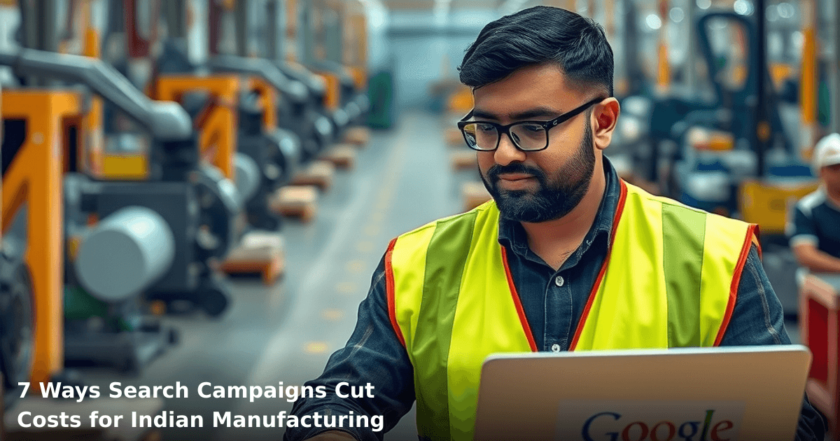 7 Ways Search Campaigns Cut Costs for Indian Manufacturing