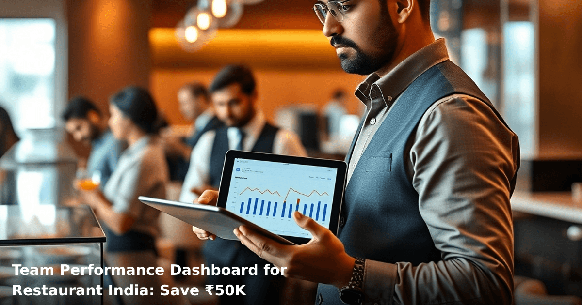 Team Performance Dashboard for Restaurant India: Save ₹50K