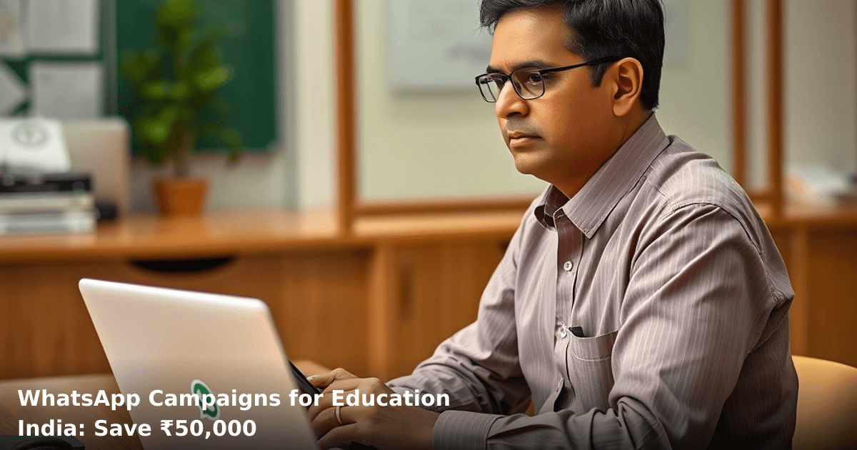WhatsApp Campaigns for Education India: Save ₹50,000