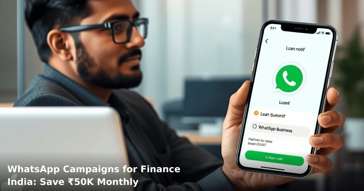 WhatsApp Campaigns for Finance India: Save ₹50K Monthly