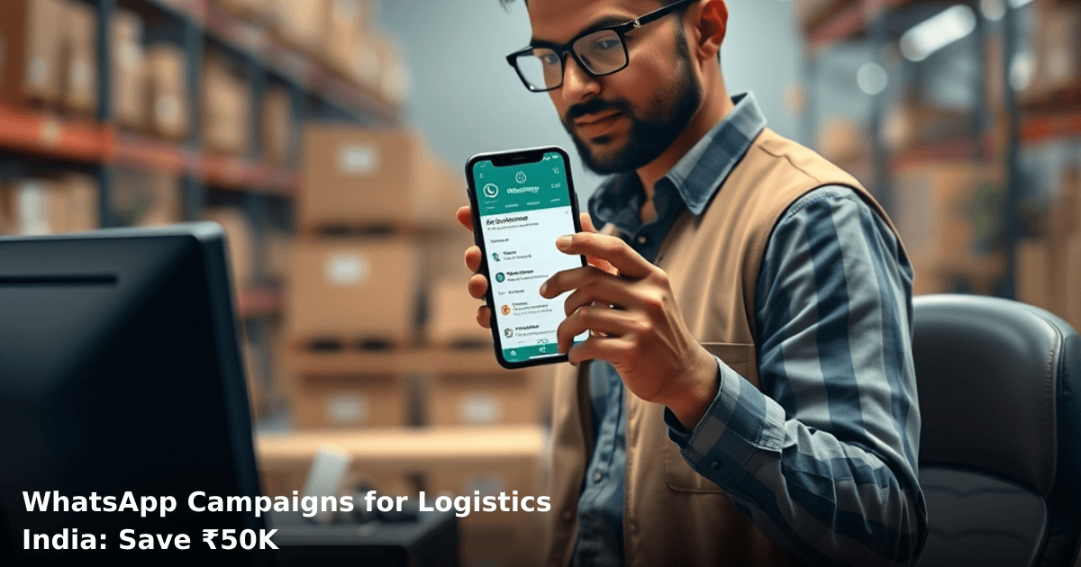 WhatsApp Campaigns for Logistics India: Save ₹50K