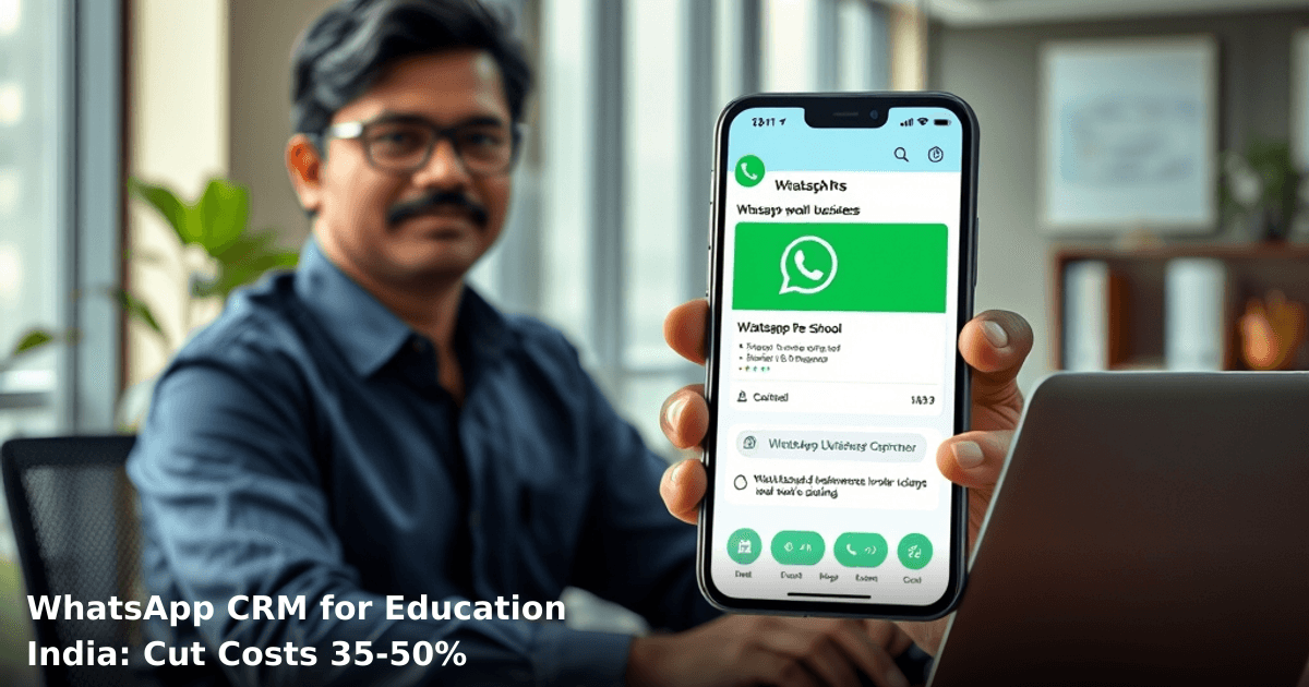 WhatsApp CRM for Education India: Cut Costs 35-50%