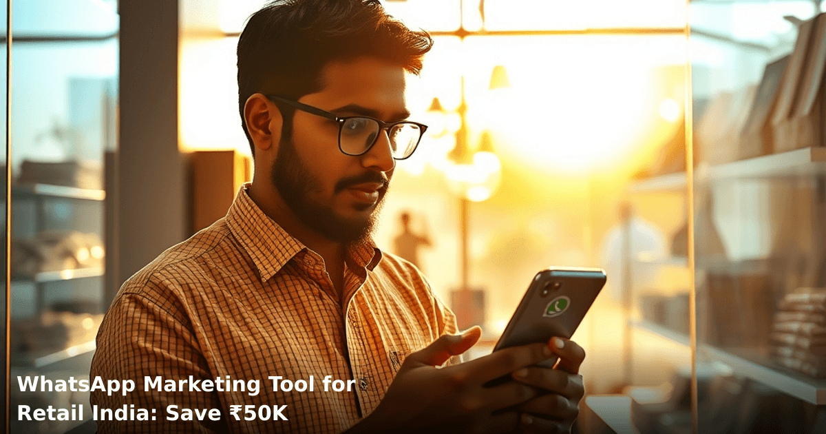 WhatsApp Marketing Tool for Retail India: Save ₹50K