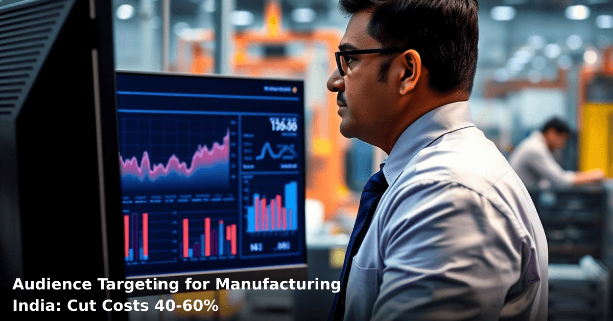 Audience Targeting for Manufacturing India: Cut Costs 40-60%
