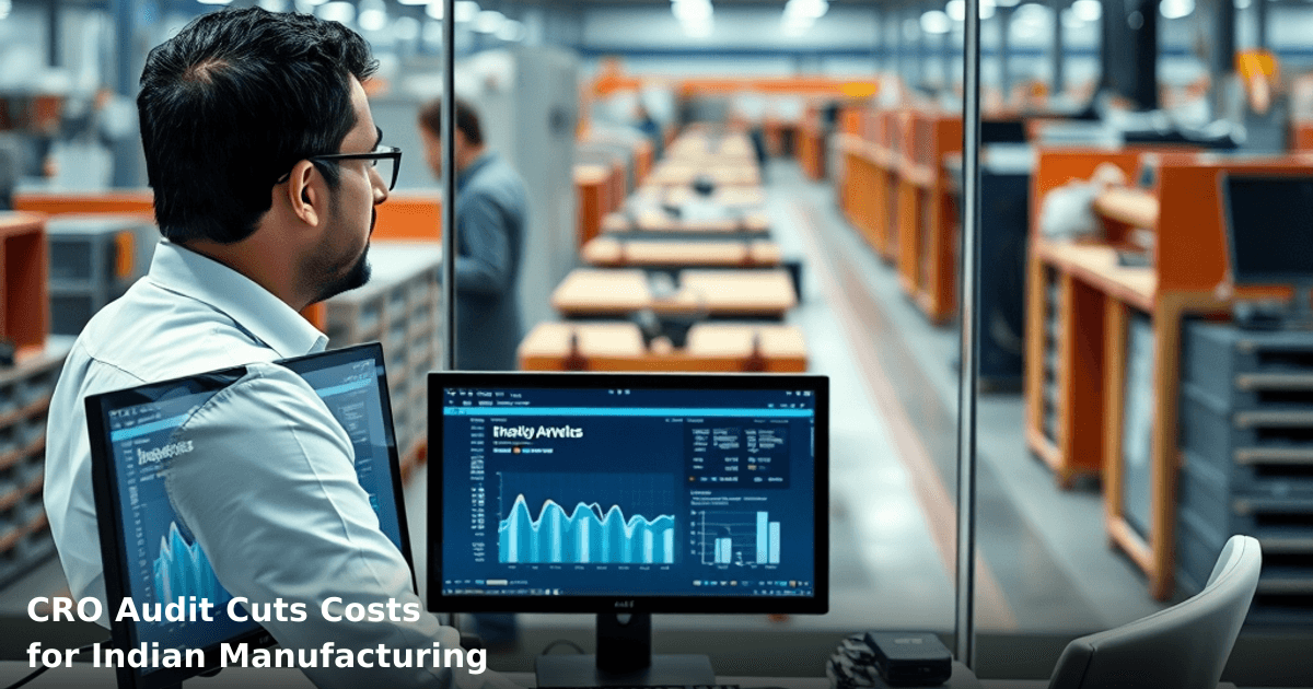 CRO Audit Cuts Costs for Indian Manufacturing