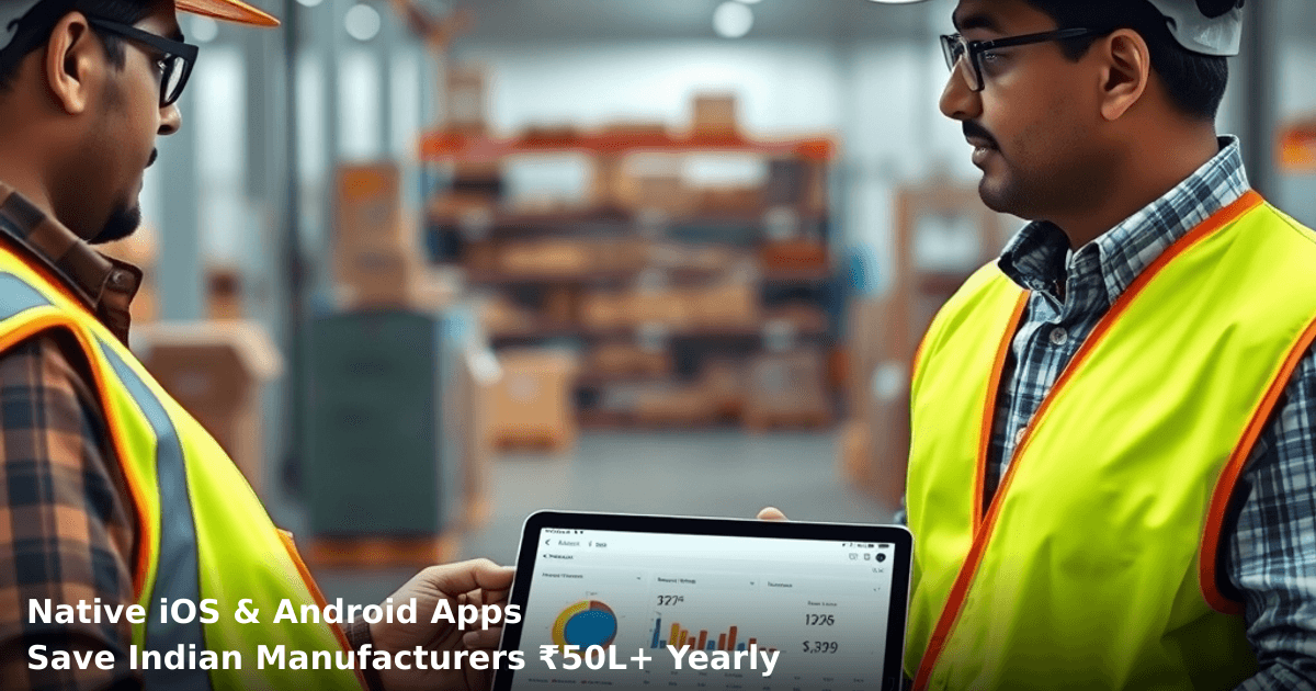 Native iOS & Android Apps Save Indian Manufacturers ₹50L+ Yearly