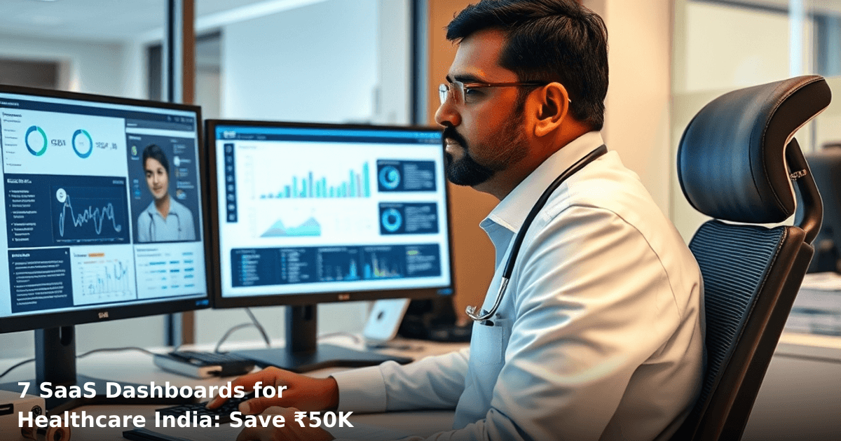 7 SaaS Dashboards for Healthcare India: Save ₹50K
