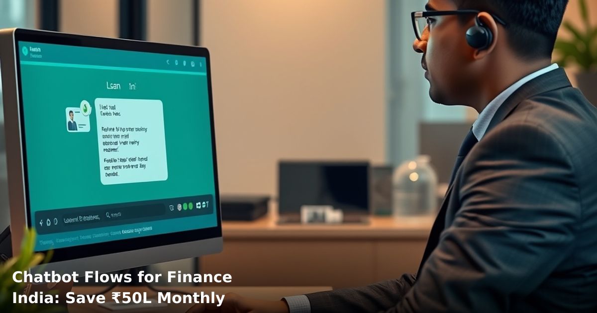 Chatbot Flows for Finance India: Save ₹50L Monthly