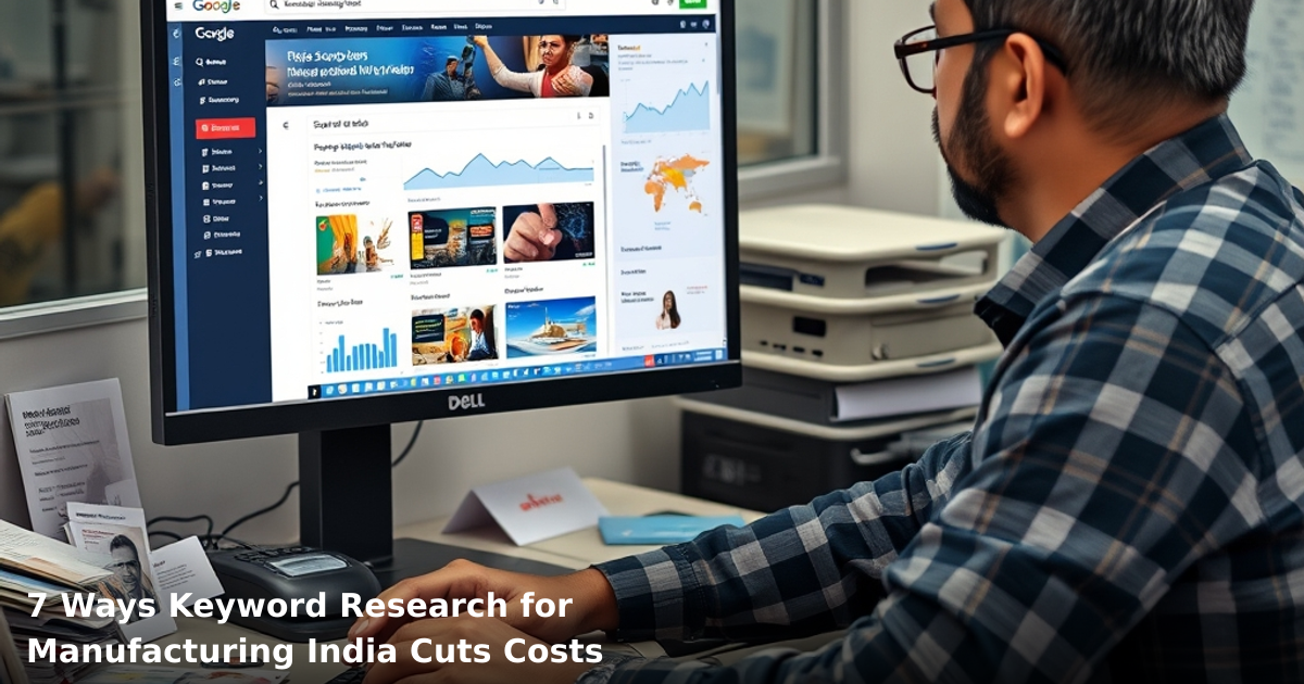 7 Ways Keyword Research for Manufacturing India Cuts Costs