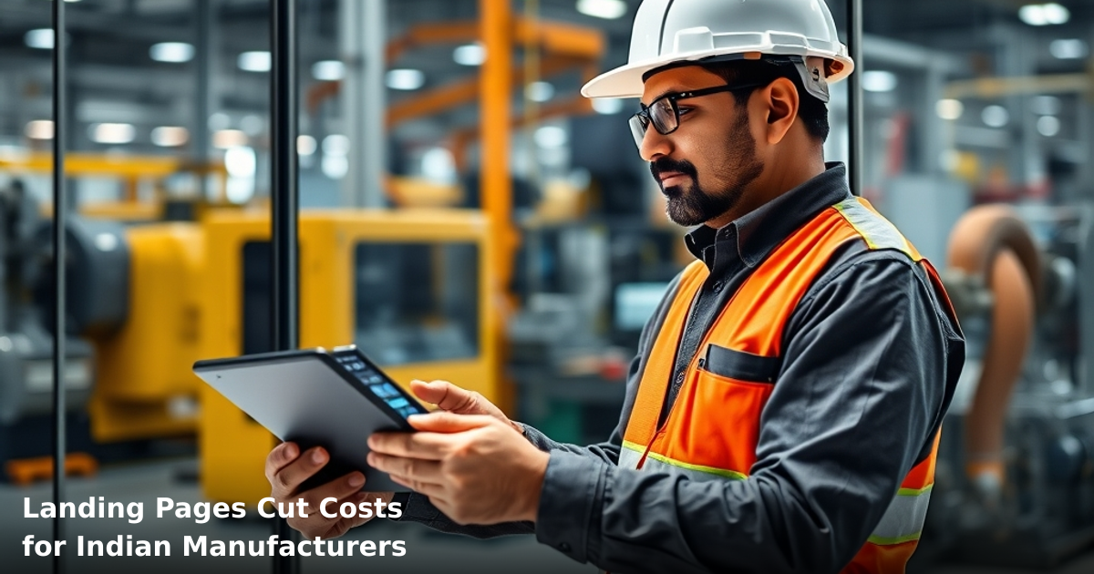 Landing Pages Cut Costs for Indian Manufacturers