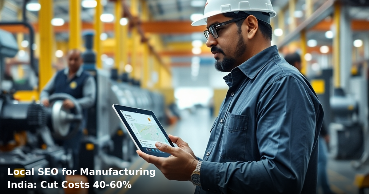 Local SEO for Manufacturing India: Cut Costs 40-60%