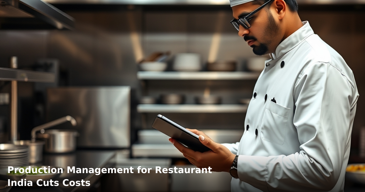 Production Management for Restaurant India Cuts Costs