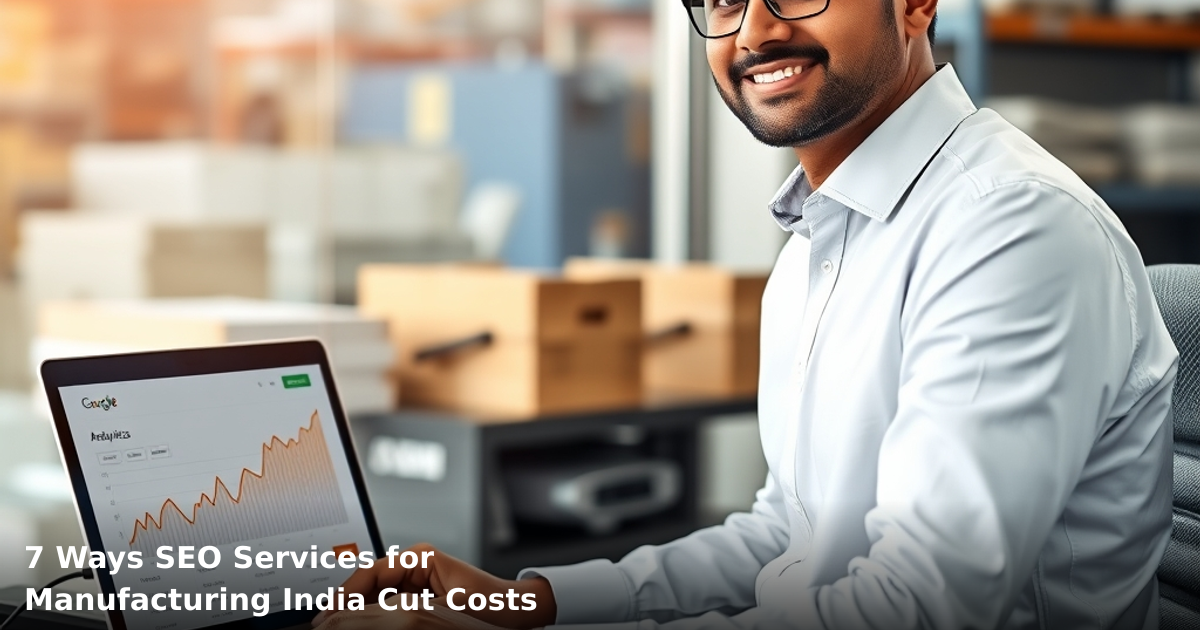 7 Ways SEO Services for Manufacturing India Cut Costs