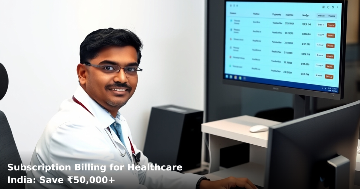 Subscription Billing for Healthcare India: Save ₹50,000+