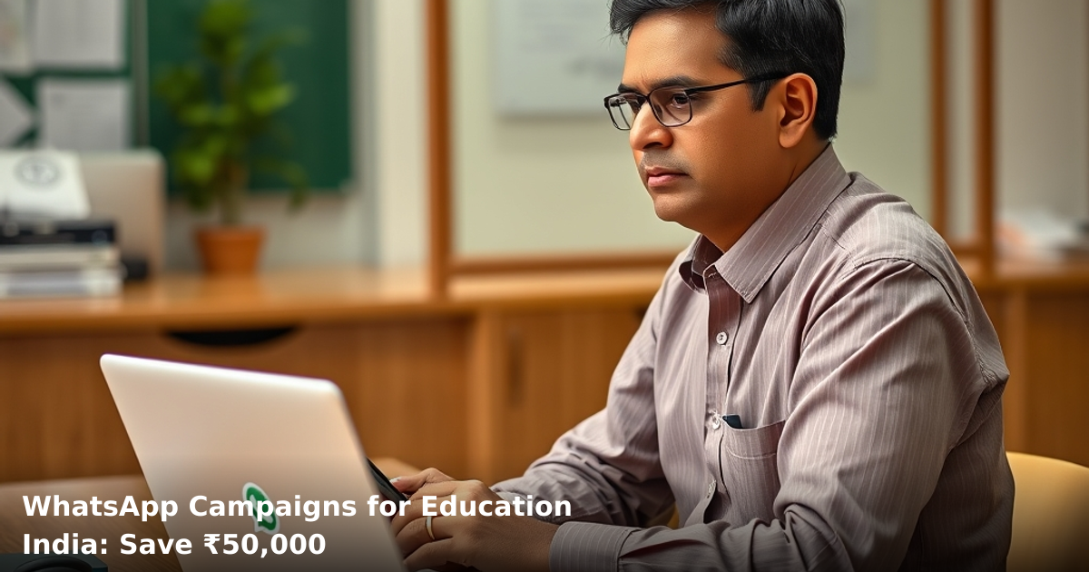 WhatsApp Campaigns for Education India: Save ₹50,000