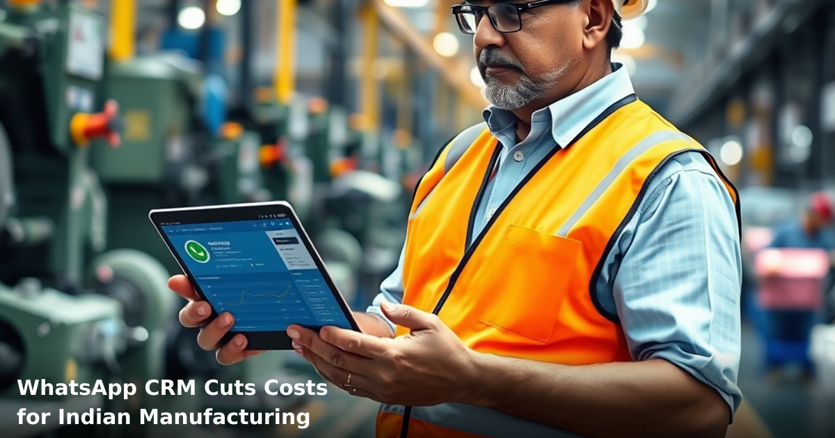 WhatsApp CRM Cuts Costs for Indian Manufacturing