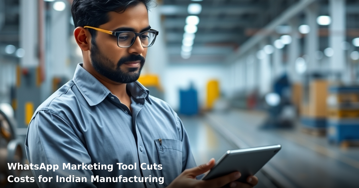 WhatsApp Marketing Tool Cuts Costs for Indian Manufacturing